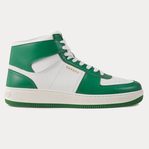 Sandro Green High-TOP mens SNEAKERS size 44 US 11 - Picture 3 of 7